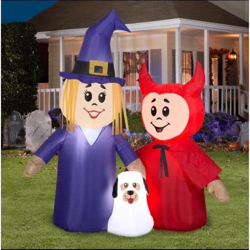 5ft Halloween Treater Children Trio Inflatable